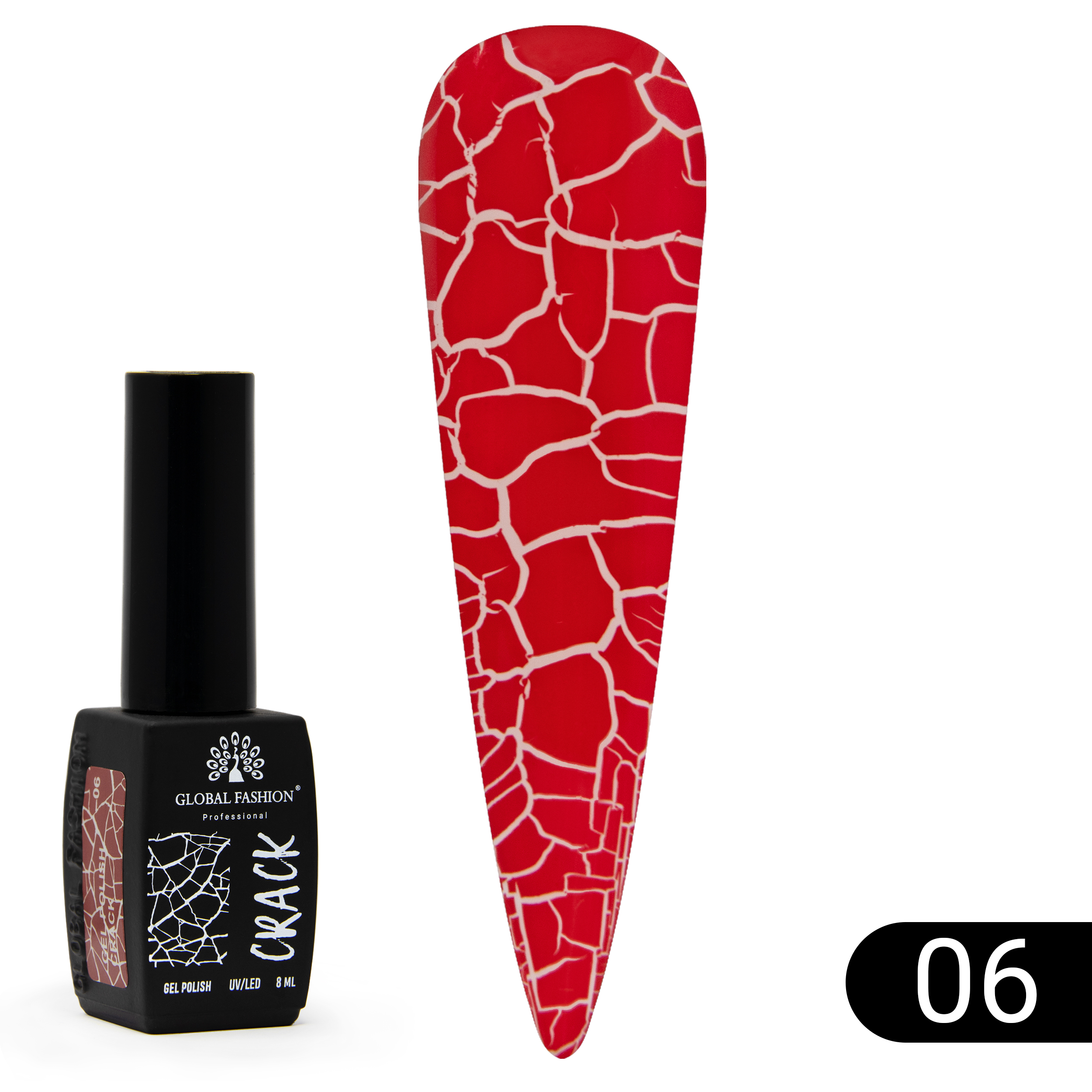 Gel polish "CRACK" cracking, craquelure effect, 8 ml, No. 08