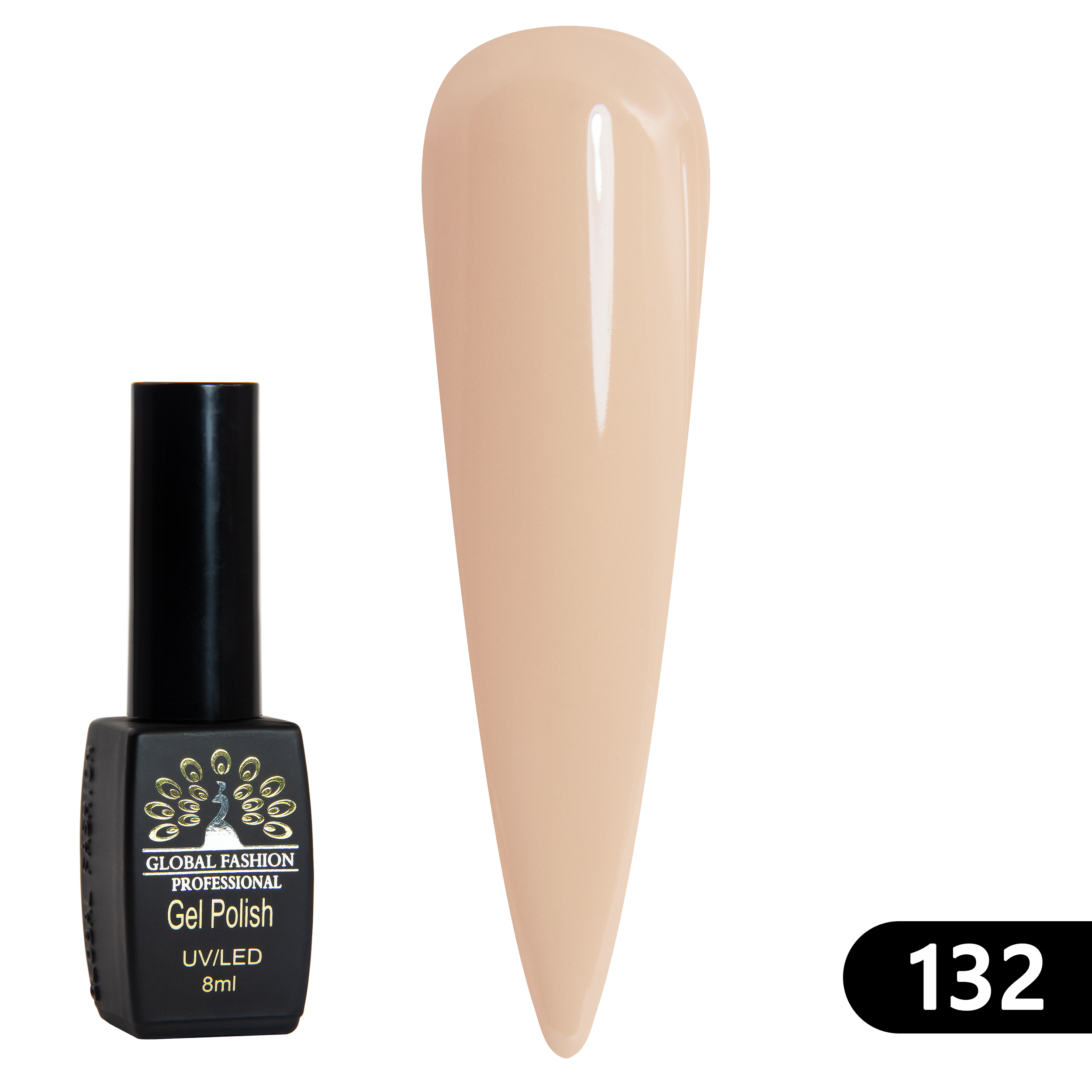 Gel polish BLACK ELITE 132, Global Fashion 8 ml