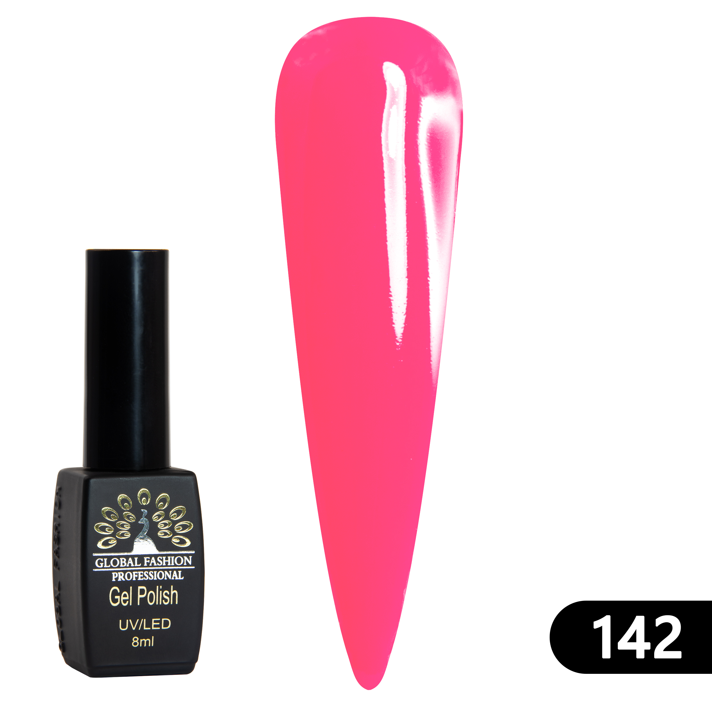Gel polish BLACK ELITE 142, Global Fashion 8 ml