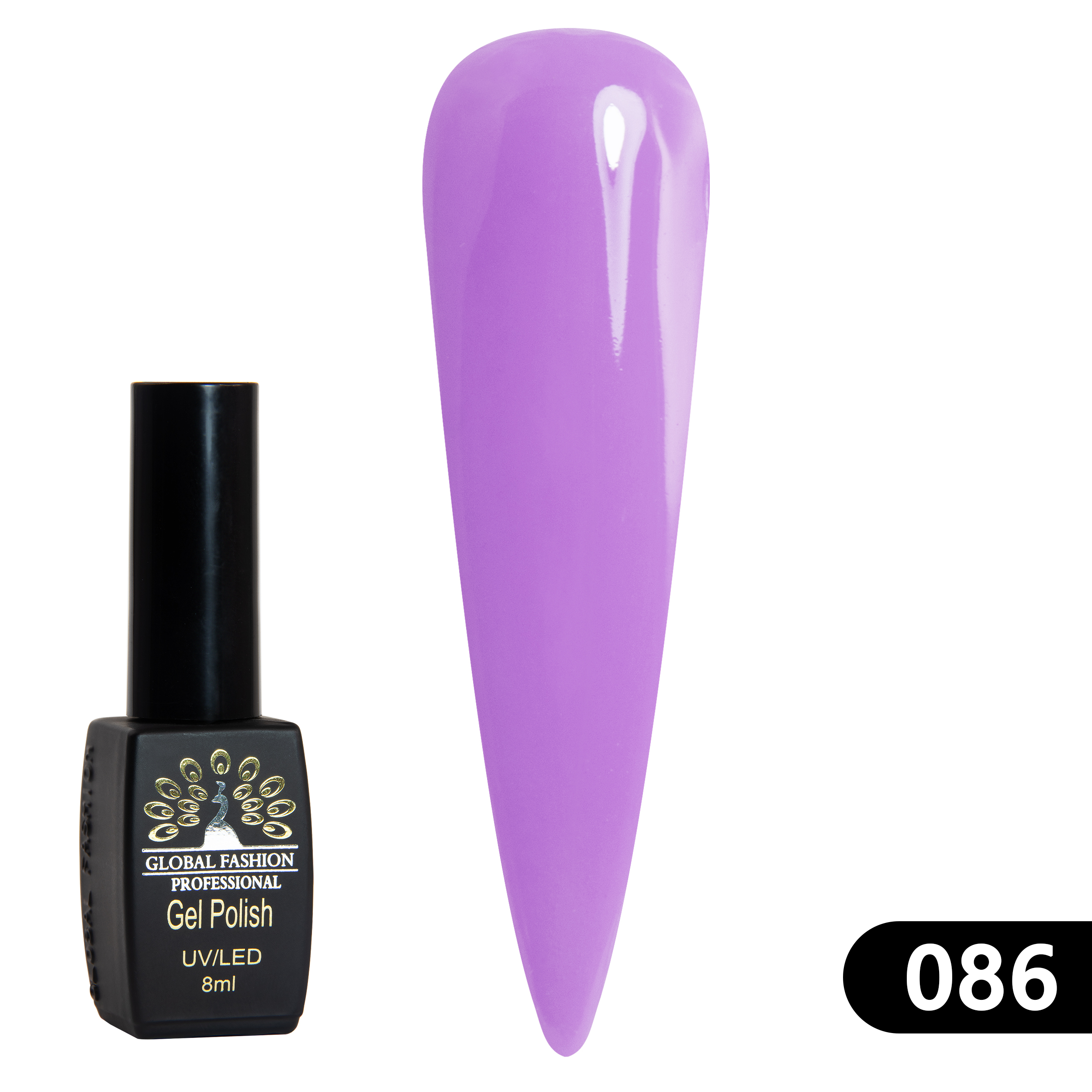 Gel polish BLACK ELITE 086, Global Fashion 8 ml
