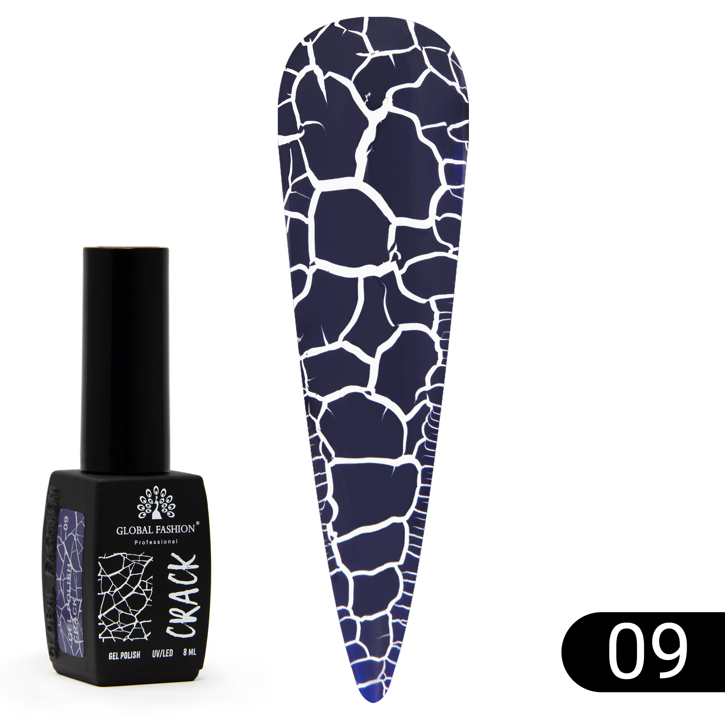 Gel polish "CRACK" cracking, craquelure effect, 8 ml, No. 09