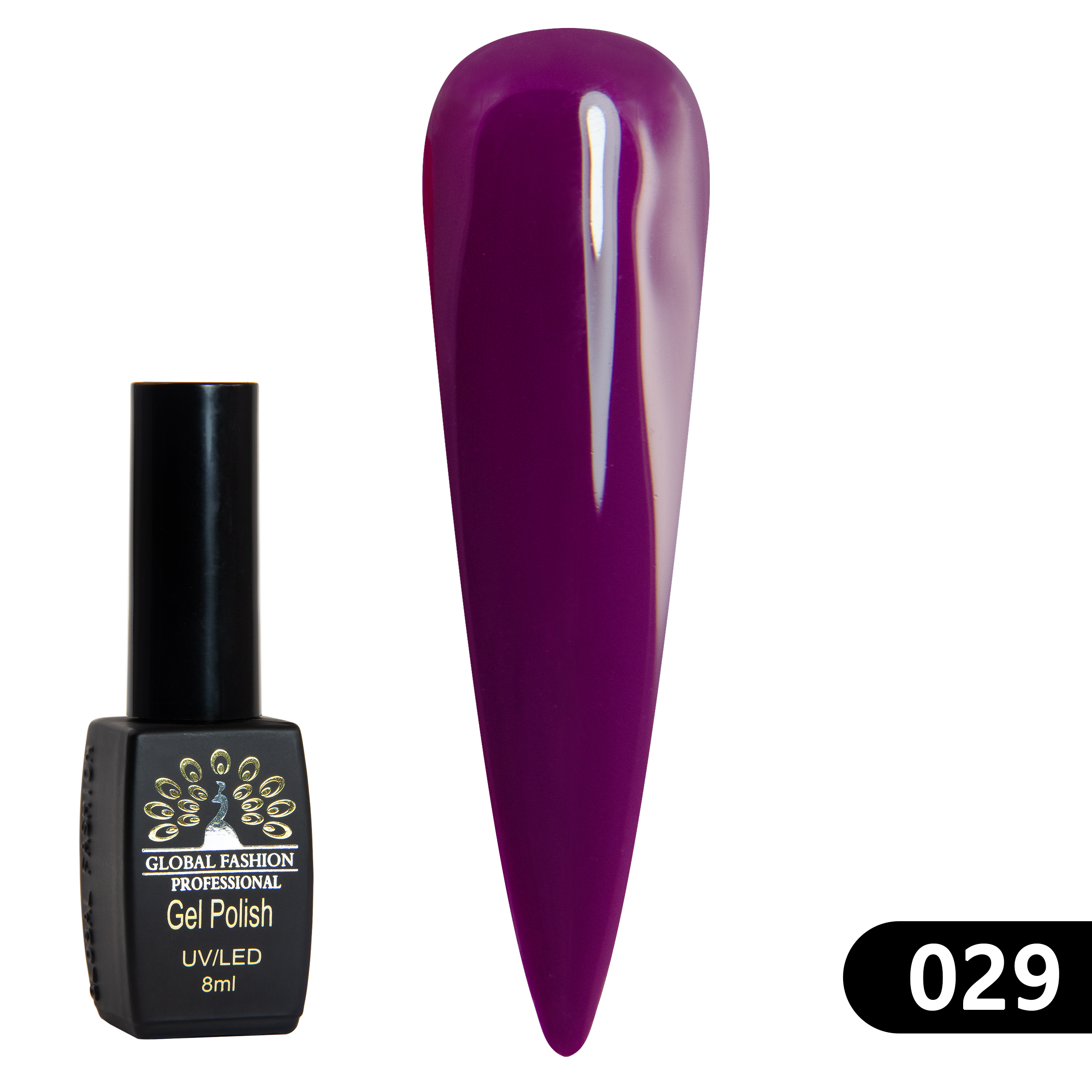 Gel polish BLACK ELITE 029, Global Fashion 8 ml
