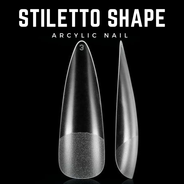 Global Fashion Gel Tips – Clear, French & Natural Nail Extensions 504 Pieces (Stiletto)