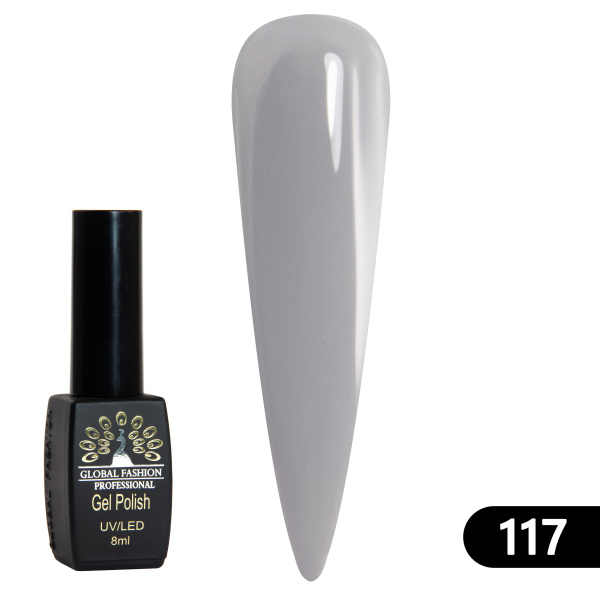 Gel polish BLACK ELITE 117, Global Fashion 8 ml