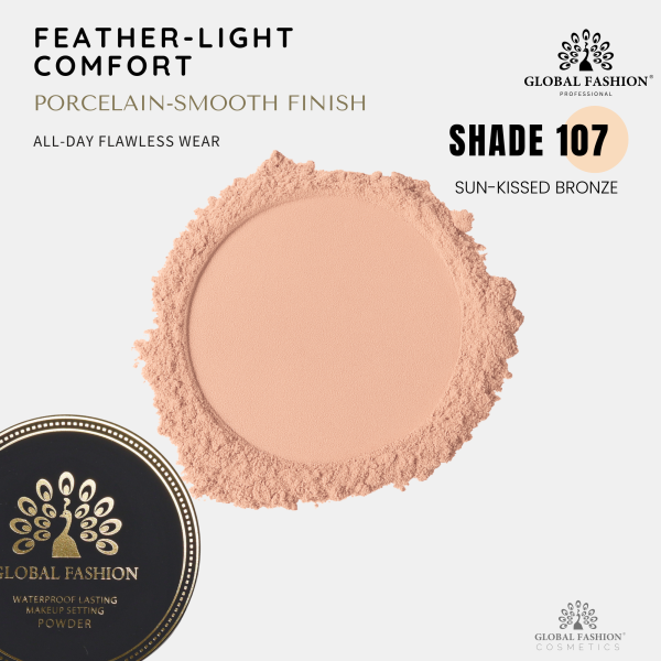 Global Fashion setting powder preview matte waterproof finish بودرة تثبيت مطفية
