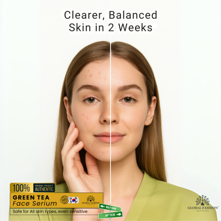 Green Tea Anti-Aging Face Serum 50ml Serum Close Up - Hydrating Anti Aging Facial Treatment | سيروم للوجه صورة مقربة