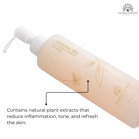 Oolong Tea Makeup Remover 200ml – Gentle Cleanser Makeup Remover Close Up - Tea Extract Gentle Waterproof Cleanser | مزيل مكياج صورة مقربة