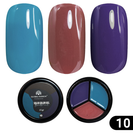 Gel paint Solid color gel - 3, high density 15 g, Indigo 10