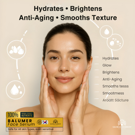 BALUMER Face Serum 50ml Serum Close Up - Hydrating Anti Aging Facial Treatment | سيروم للوجه صورة مقربة