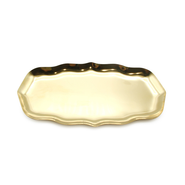 Premium Metal Multi-Purpose Tray (1Pc) | Korean Style Organizer | (Gold Tray)