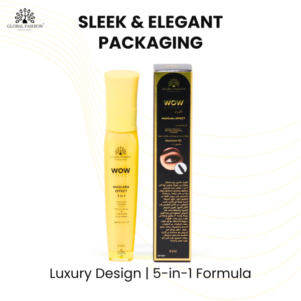 Global Fashion WOW Effect 5D mascara volumizing lengthening deep black ماسكارا تكثيف سوداء