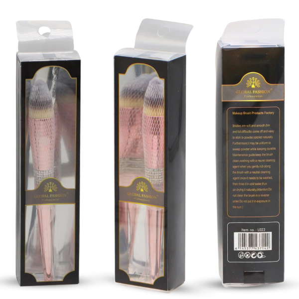 GLOBAL FASHION Rose Gold Professional Makeup Brush with Ultra Soft Vegan Bristles for Foundation, Concealer, Powder and Blush | فرشاة مكياج روز جولد احترافية