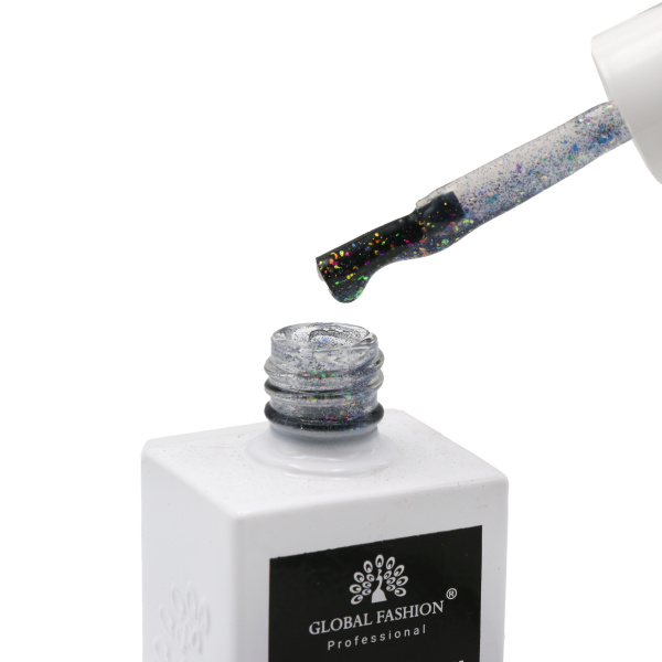 Global Fashion Disco Yuki Top Coat 15ml, No Wipe Gel Polish Top, Nail Glossy Coat, Top Coat for Gel Nails, جل جلوبال فاشن ديسكو يوكي توب كوت
