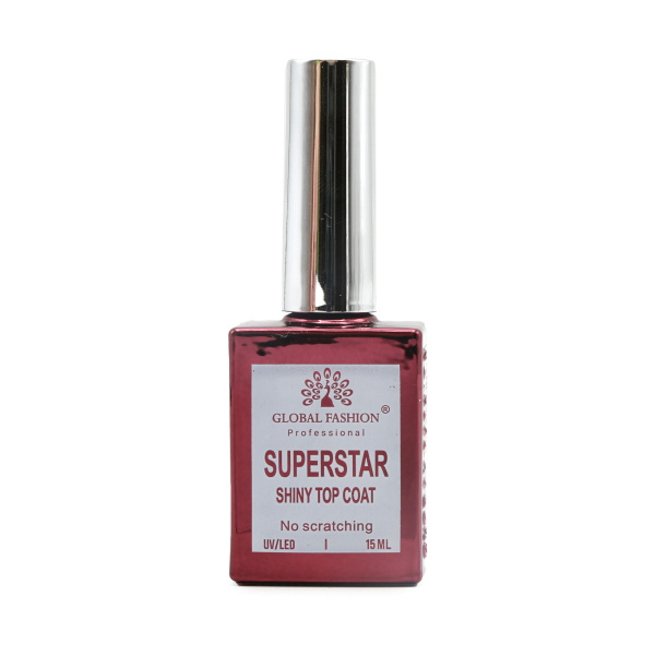 Top without Sticky Layer Superstar Shiny Gel Top Coat, Global Fashion, 15 ml