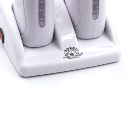 Double Cartridge Wax Heater – Hair Removal Machine | White Double Wax Heater Close View Hair Removal | جهاز تسخين الشمع
Double Cartridge Wax Heater – Hair Removal Machine | White Dual Wax Heater Detailed View | ماكينة الشمع