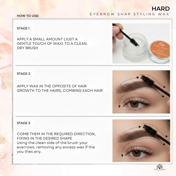 Eyebrow shaping wax waterproof brow lamination strong hold واكس تثبيت الحواجب
