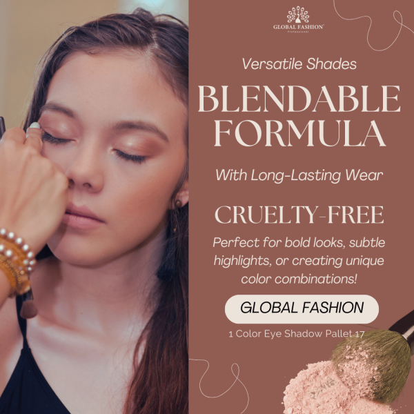 Global Fashion single eyeshadow preview matte shimmer finish ظلال عيون