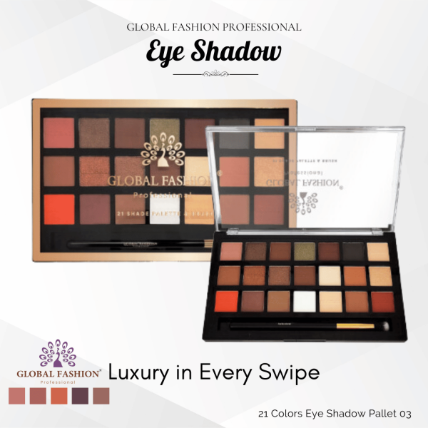 Global Fashion eyeshadow palette preview matte shimmer finish باليت ظلال عيون
