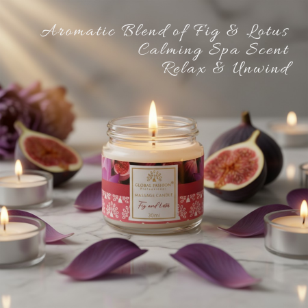 Global Fashion Massage Candle – 30 ml Aromatherapy Spa Candle in 21 Scents
