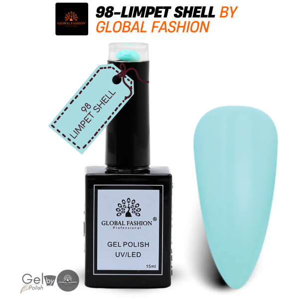 Garden Greens Nail Polish 15ml UV LED | 98-Limpet Shell 1p Mint Blue Gel Nail Polish Bottle 15ml - UV LED Soak Off Nail Color UAE GCC | طلاء أظافر جل