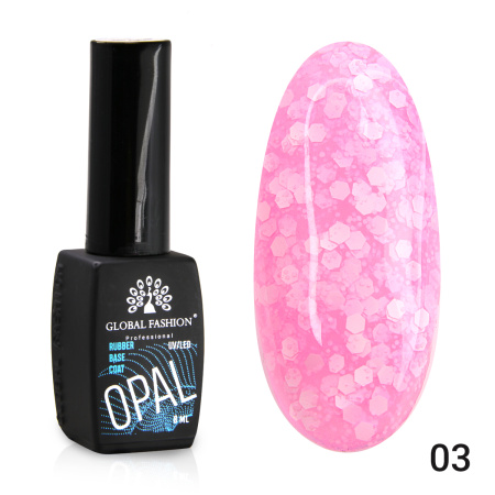 Rubber base Snow flakes Global Fashion 8 ml, 03