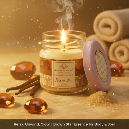 Global Fashion Massage Candle – 30 ml Aromatherapy Spa Candle in 21 Scents
