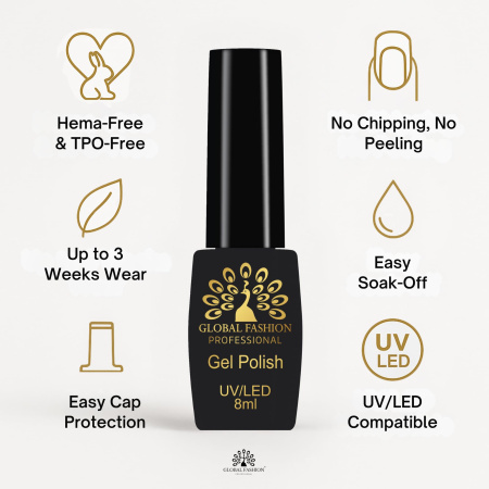 Black Elite Gel Nail Polish Set 6x8ml – UV/LED | Electric Daisy Gel Nail Polish Close View High Shine | طلاء اظافر جل
Black Elite Gel Nail Polish Set 6x8ml – UV/LED | Electric Daisy Nail Gel Set Detailed View Long Lasting | مناكير جل