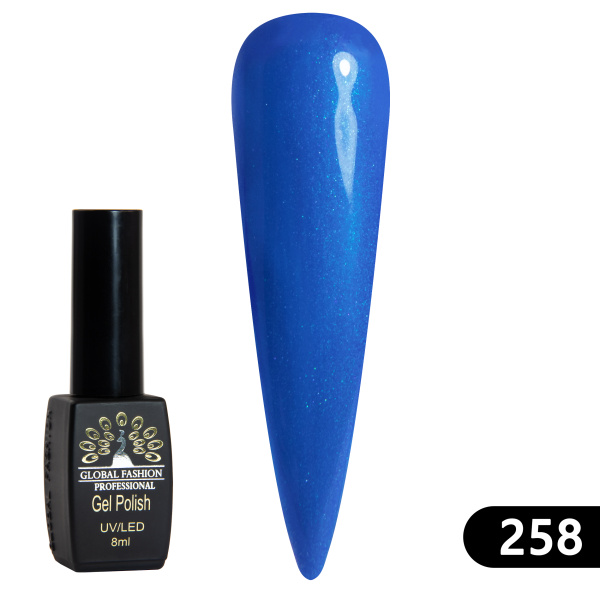 Gel polish BLACK ELITE 258, Global Fashion 8 ml
