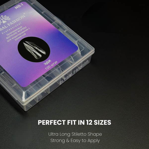 Nail Extension Tips 120pcs – Clear Dual Forms | Stiletto Nail Extension Tips Gel Forms Kit | اطراف اظافر
Nail Extension Tips 120pcs – Clear Dual Forms | Stiletto Dual Nail Forms Reusable Extensions | اظافر صناعية