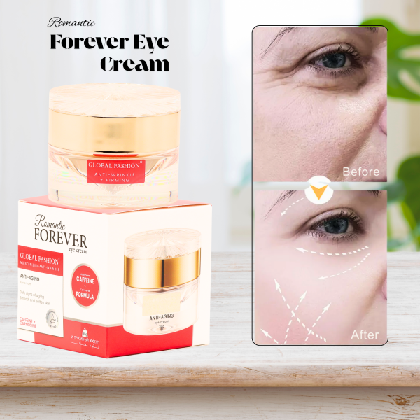 Romantic Forever Eye Cream 30g Anti-Wrinkle Face Cream Jar 30g - Hydrating Anti Aging Skincare Moisturizer UAE GCC | كريم وجه مرطب