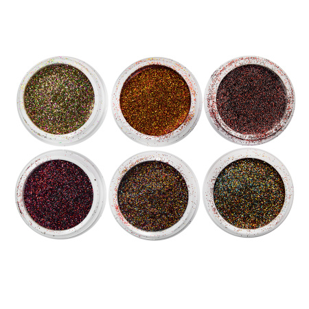 Nail decor, set of 12, 6 colors