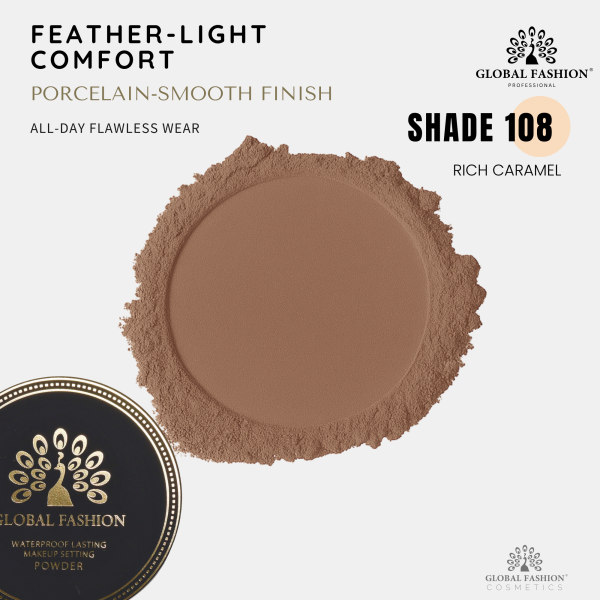 Global Fashion setting powder preview matte waterproof finish بودرة تثبيت مطفية
