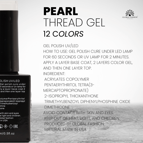 Pearl Thread Gel Polish – Shade ## – 15ml / 8ml UV LED Soak Off | 194
