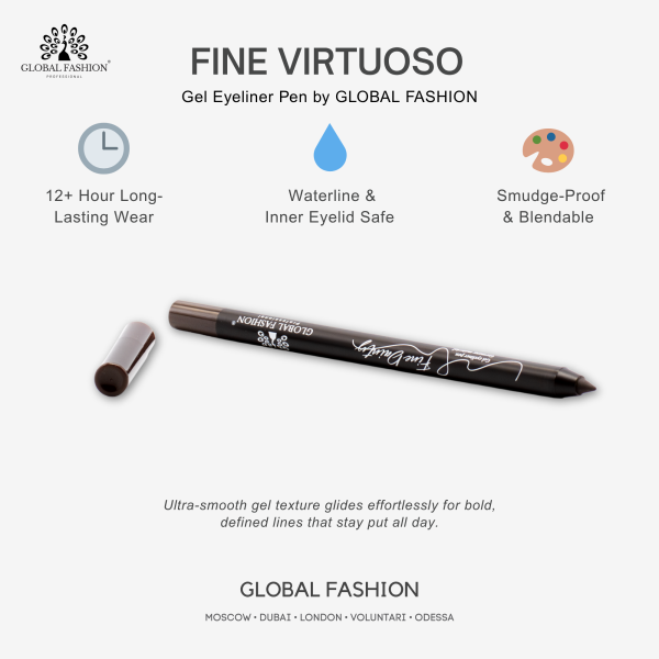 Waterproof gel eyeliner matte precision twist up smudge proof ايلاينر جل مقاوم للماء