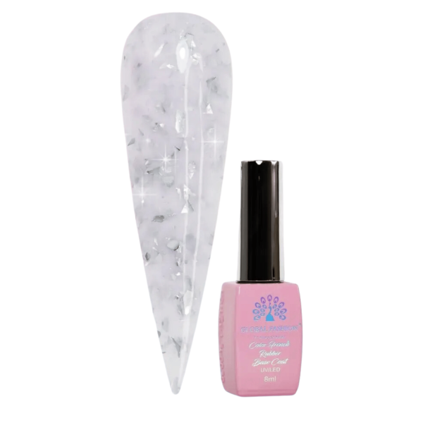 Chrome Flake Nail Base 8ml – Semi-Transparent Foil | Preview
قاعدة أظافر كروم فليك 8 مل – تأثير رقائق شفاف | عرض مسبق
