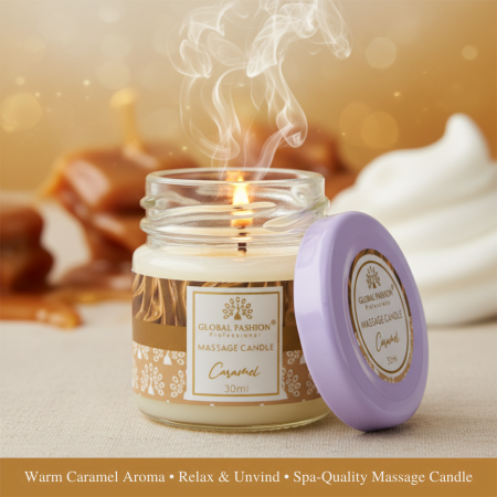 Global Fashion Massage Candle – 30 ml Aromatherapy Spa Candle in 21 Scents