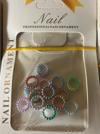 Volumetric 3D figures for manicure, nail design \"hoops\" 10 pcs.