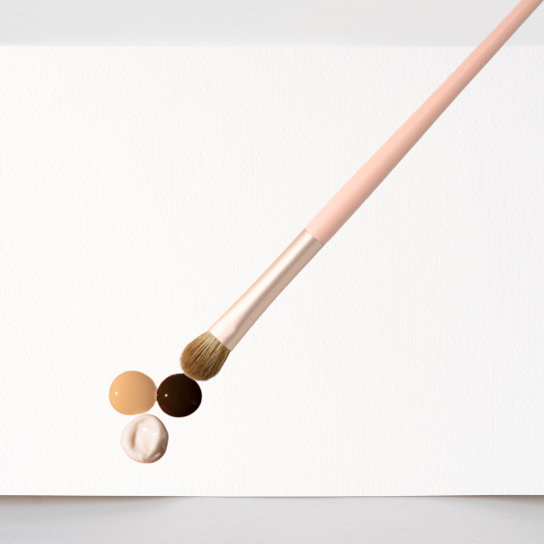 GLOBAL FASHION Rose Gold Professional Makeup Brush with Ultra Soft Vegan Bristles for Foundation, Concealer, Powder and Blush | فرشاة مكياج روز جولد احترافية