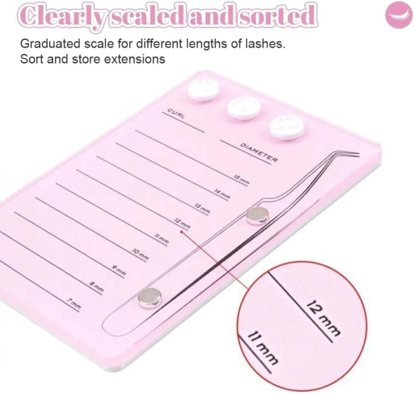 Global Fashion acrylic lash extension palette blue white لوحة رموش اكريليك