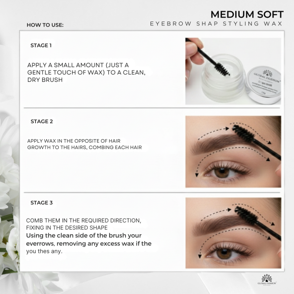 Eyebrow shaping wax waterproof brow lamination strong hold واكس تثبيت الحواجب