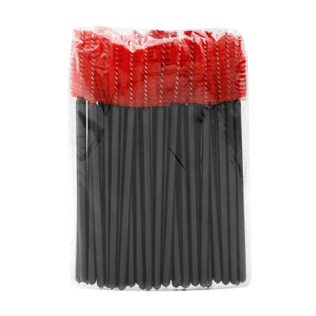 Screw-shaped straight brushes 50 pcs., red