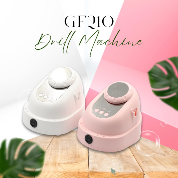 Nail Drill Machine 35000 RPM 68W | GF-210 White Professional Nail Drill 35000 RPM Electric File Machine UAE GCC | جهاز أظافر