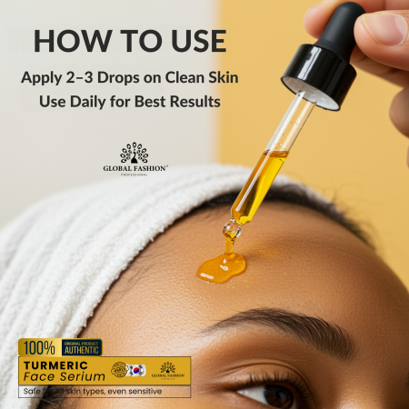 Turmeric Anti-Acne Face Serum 50ml Serum Close Up - Hydrating Anti Aging Facial Treatment | سيروم للوجه صورة مقربة