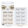 False Eyelashes Pack - Wispy Natural Look, Reusable | 3D #566-5 Pcs
