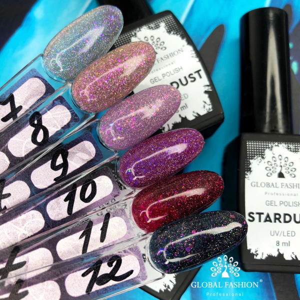 Stardust Glitter Gel Polish – 8 ml Shade 12 – Holographic Shine
