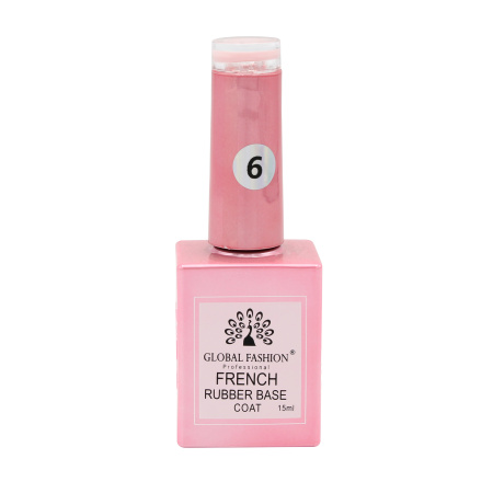 French Rubber Base Coat 15ml – Global Fashion | Professional Nail Gel Base
فرنش روبر بيس كوت 15 مل – جلوبال فاشن | بيس جل بوليش احترافي للأظافر
