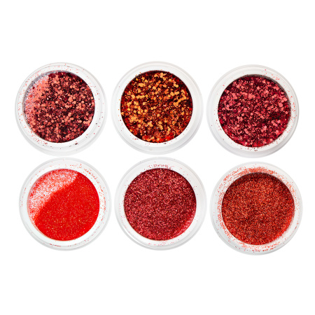 Nail decor, mica set 7, 6 pcs