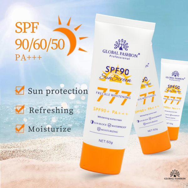 SPF 90 Sunscreen Face & Body 50g UVA/UVB Protection Sunscreen Cream Tube 50g - Lightweight Broad Spectrum UVA UVB Protection | واقي شمس للبشرة