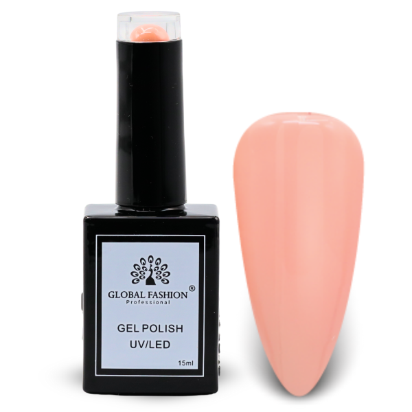 Peach Pearl Gel Nail Polish 15ml UV LED | 40-Peach Pearl 1p Peach Coral Gel Nail Polish Bottle 15ml - UV LED Soak Off Nail Color UAE GCC | طلاء أظافر جل