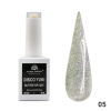 Top Coat Gel No Wipe Disco Yuki 15ml, Shimmering Effect, 15ml | 05